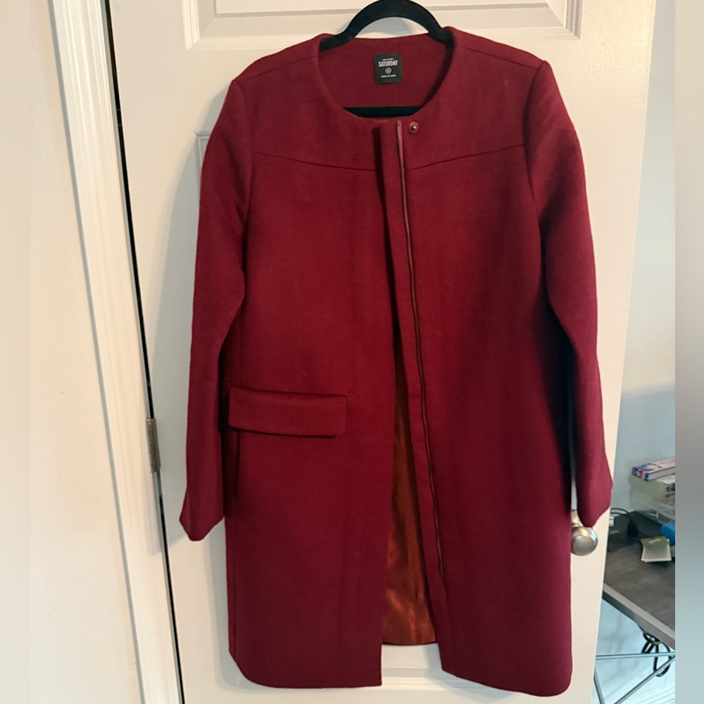 Kate Spade Red Pea Coat